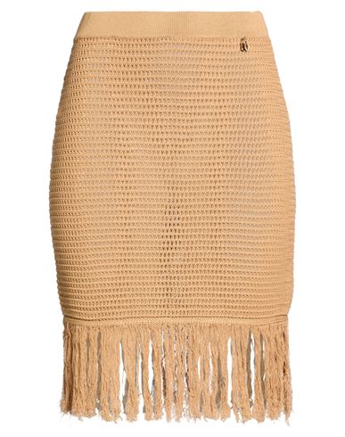 Elisabetta Franchi Woman Mini Skirt Camel Size 6 Viscose, Polyamide In Brown