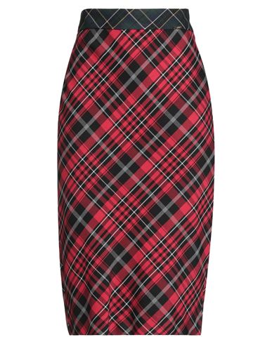 Liu •jo Woman Midi Skirt Red Size 4 Polyester, Viscose, Elastane In Multi