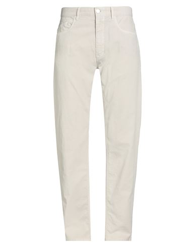 Closed Man Pants Cream Size 33 Cotton, Elastane In White