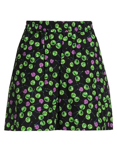 Msgm Woman Shorts & Bermuda Shorts Black Size 4 Cotton In Green