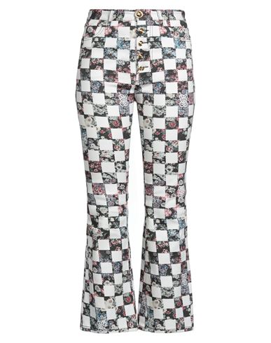 Giambattista Valli Woman Pants White Size 10 Cotton, Elastane In Multi