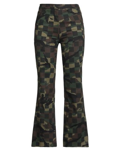Giambattista Valli Woman Jeans Military Green Size 10 Cotton In Green