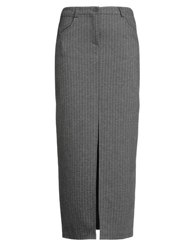 Motel Woman Maxi Skirt Grey Size M Polyester, Viscose, Elastane In Gray