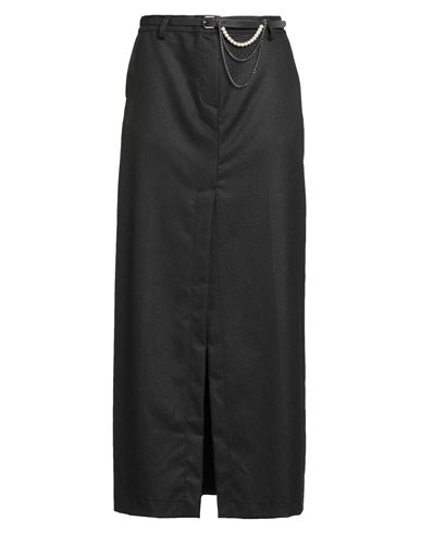 Motel Woman Maxi Skirt Charcoal Size M Polyester, Viscose, Elastane In Gray