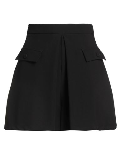 Motel Woman Shorts & Bermuda Shorts Black Size M Polyester, Viscose, Elastane In Black