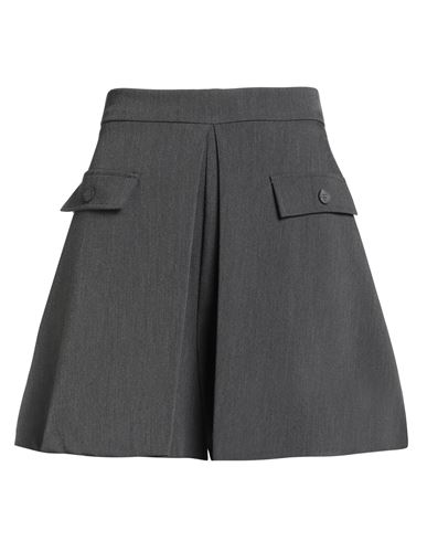 Motel Woman Shorts & Bermuda Shorts Grey Size M Polyester, Viscose, Elastane In Gray