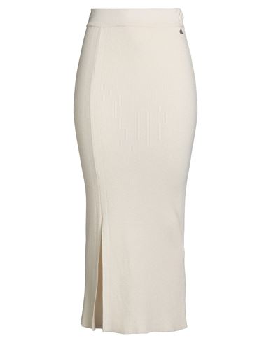 Dixie Woman Midi Skirt Ivory Size M Viscose, Polyester, Polyamide In Neutral