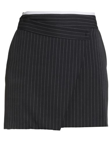 Motel Woman Mini Skirt Midnight Blue Size M Polyester, Viscose, Elastane In Gray