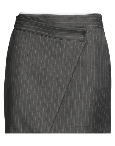 Motel Woman Mini Skirt Grey Size M Polyester, Viscose, Elastane In Gray