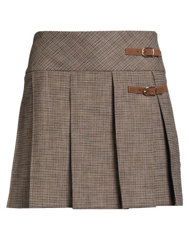 Sandro Woman Mini Skirt Beige Size 10 Viscose, Polyester, Elastane In Brown
