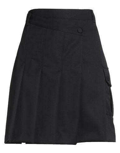 Sandro Woman Mini Skirt Midnight Blue Size 10 Polyester, Virgin Wool In Blue