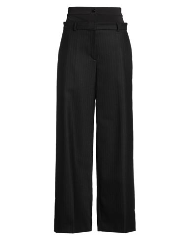Sandro Woman Pants Black Size 10 Polyester, Virgin Wool, Elastane In Black