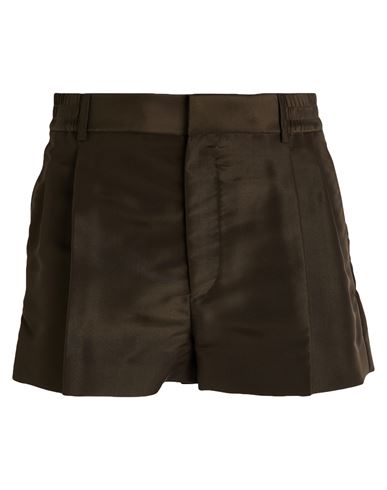Valentino Garavani Man Shorts & Bermuda Shorts Dark Brown Size 30 Silk In Brown
