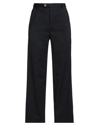 Sandro Woman Pants Midnight Blue Size 10 Polyester, Wool, Elastane In Black