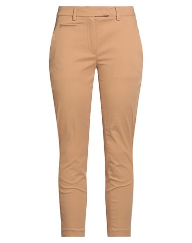 Dondup Woman Pants Camel Size 32 Cotton, Elastane In Nude