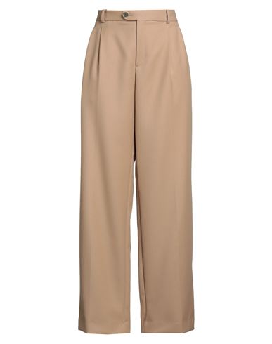 Sandro Woman Pants Sand Size 10 Polyester, Virgin Wool In Brown