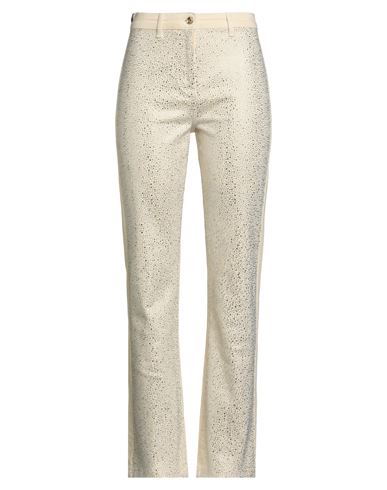 Patrizia Pepe Woman Jeans Beige Size 29 Cotton, Elastane In Gray