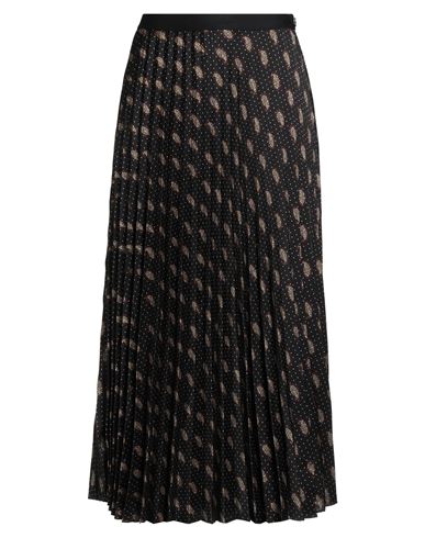 Sandro Woman Midi Skirt Dark Brown Size 10 Polyester In Brown