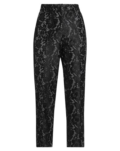 Vicolo Woman Pants Black Size M Polyester, Cotton, Nylon, Viscose, Synthetic Fibers In Black