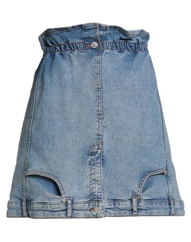 Moschino Jeans Woman Denim Skirt Blue Size S Cotton, Elastane