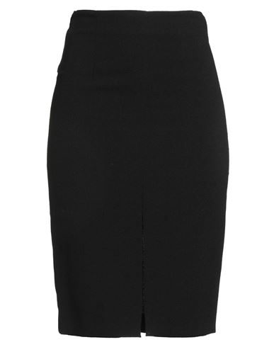 Vicolo Woman Midi Skirt Black Size S Polyester, Acetate