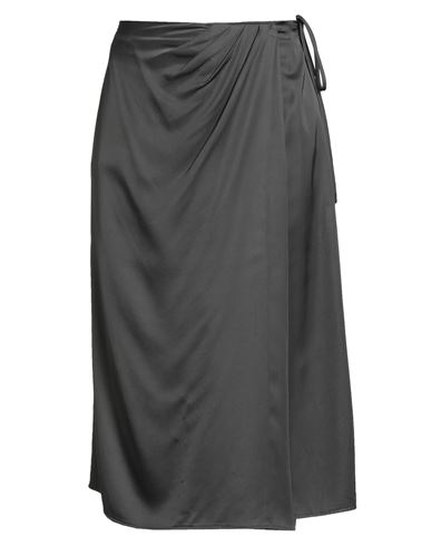 Vicolo Woman Midi Skirt Grey Size M Viscose In Gray