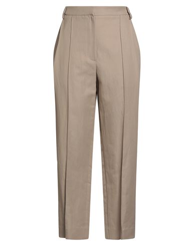 Brunello Cucinelli Woman Pants Beige Size 8 Cotton, Ramie, Brass, Ecobrass In Brown
