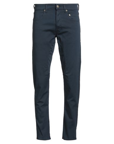 Siviglia Man Pants Navy Size 30 Cotton, Elastane In Blue