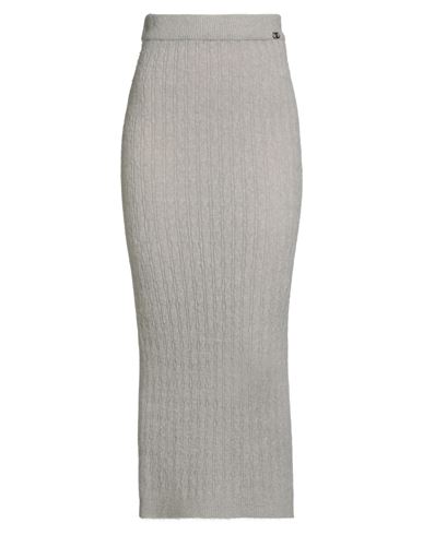 Liu •jo Woman Midi Skirt Light Grey Size M Acrylic, Polyamide, Alpaca Wool In Gray