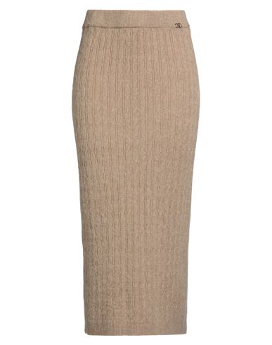 Liu •jo Woman Midi Skirt Beige Size M Acrylic, Polyamide, Alpaca Wool In Neutral