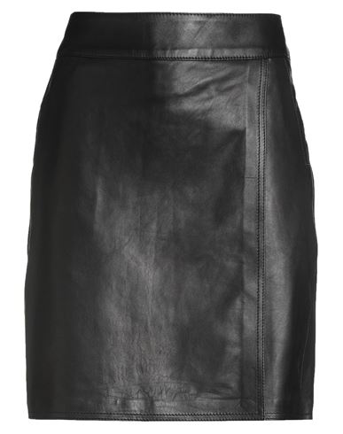 Oakwood Woman Mini Skirt Black Size L Shearling In Black