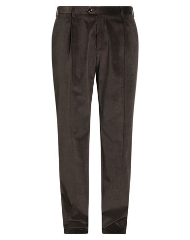 Sartoria Latorre Man Pants Dark Brown Size 40 Cotton, Elastane In Gray