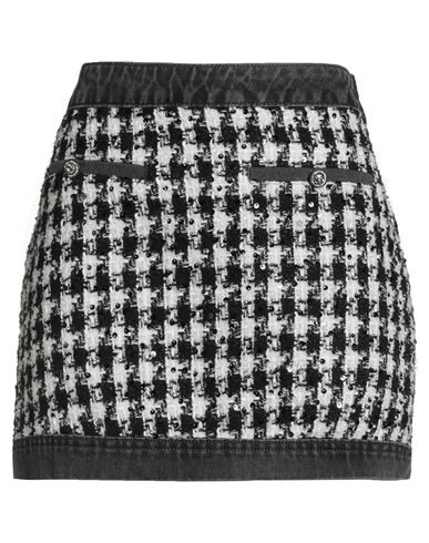 Liu •jo Woman Mini Skirt Black Size 26 Polyester, Cotton In Black