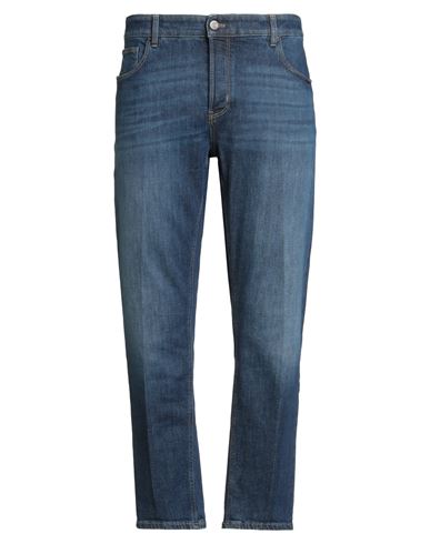 Pt Torino Man Jeans Blue Size 36 Cotton, Elastomultiester, Elastane In Blue