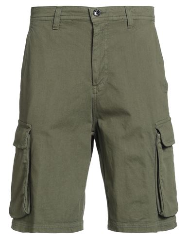 Liu •jo Man Man Shorts & Bermuda Shorts Military Green Size 28 Cotton, Elastane In Green