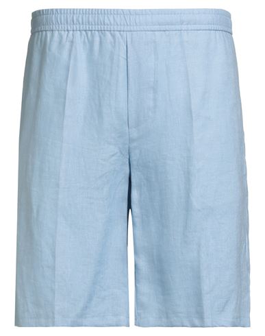 Liu •jo Man Man Shorts & Bermuda Shorts Light Blue Size 40 Linen In Blue