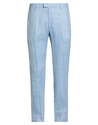 Liu •jo Man Man Pants Sky Blue Size 36 Linen In Blue