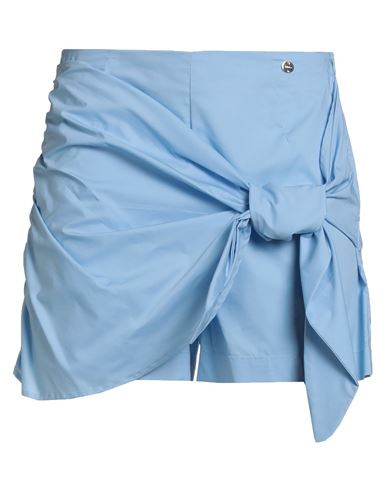Liu •jo Woman Shorts & Bermuda Shorts Light Blue Size 8 Cotton In Blue