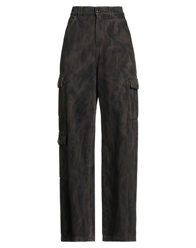 Pinko Woman Jeans Dark Brown Size 27 Cotton In Black