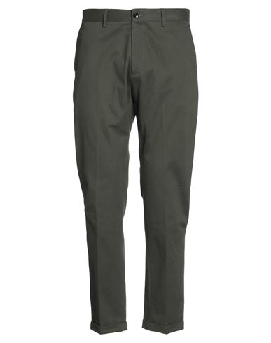 Liu •jo Man Man Pants Military Green Size 30 Cotton, Elastane In Green
