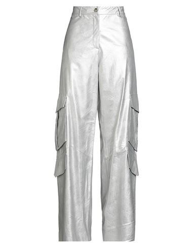Alice Miller Woman Pants Silver Size 8 Polyurethane, Viscose In Silver