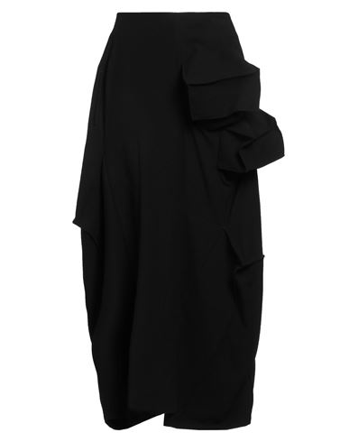 Yohji Yamamoto Woman Midi Skirt Black Size 3 Wool