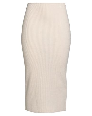 Motel Woman Midi Skirt Ivory Size Onesize Acrylic, Viscose, Wool, Alpaca Wool In Neutral