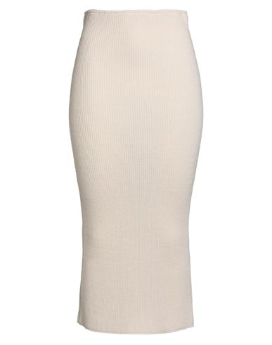 Motel Woman Midi Skirt Cream Size Onesize Acrylic, Viscose, Wool, Alpaca Wool In Neutral