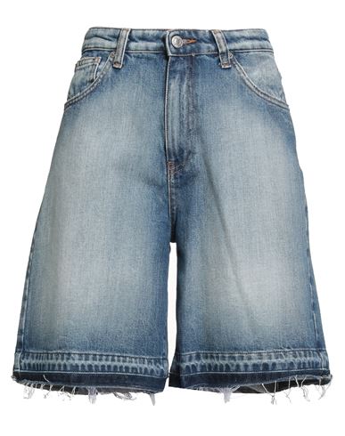 Vicolo Denim Couture Woman Denim Shorts Blue Size M Cotton In Blue