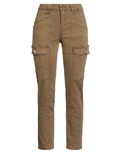 Gaudì Jeans Woman Pants Military Green Size 30 Cotton, Elastomultiester, Elastane In Brown
