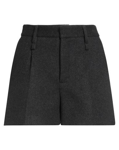 Federico Cina Woman Shorts & Bermuda Shorts Charcoal Size S Wool, Polyamide In Black