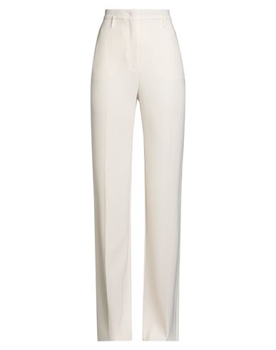 Max Mara Studio Woman Pants Ivory Size 12 Triacetate, Polyester In White