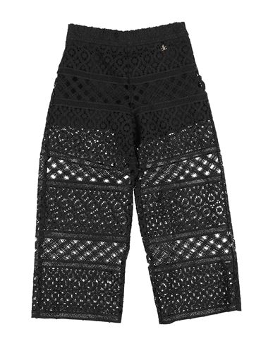 Elisabetta Franchi La Mia Bambina Toddler Girl Pants Black Size 4 Polyester In Black