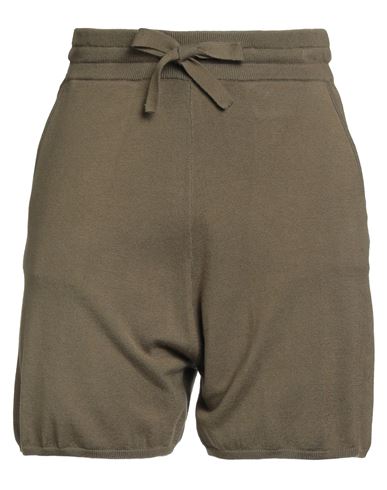 Majestic Filatures Woman Shorts & Bermuda Shorts Military Green Size M Organic Cotton, Elastane In Green